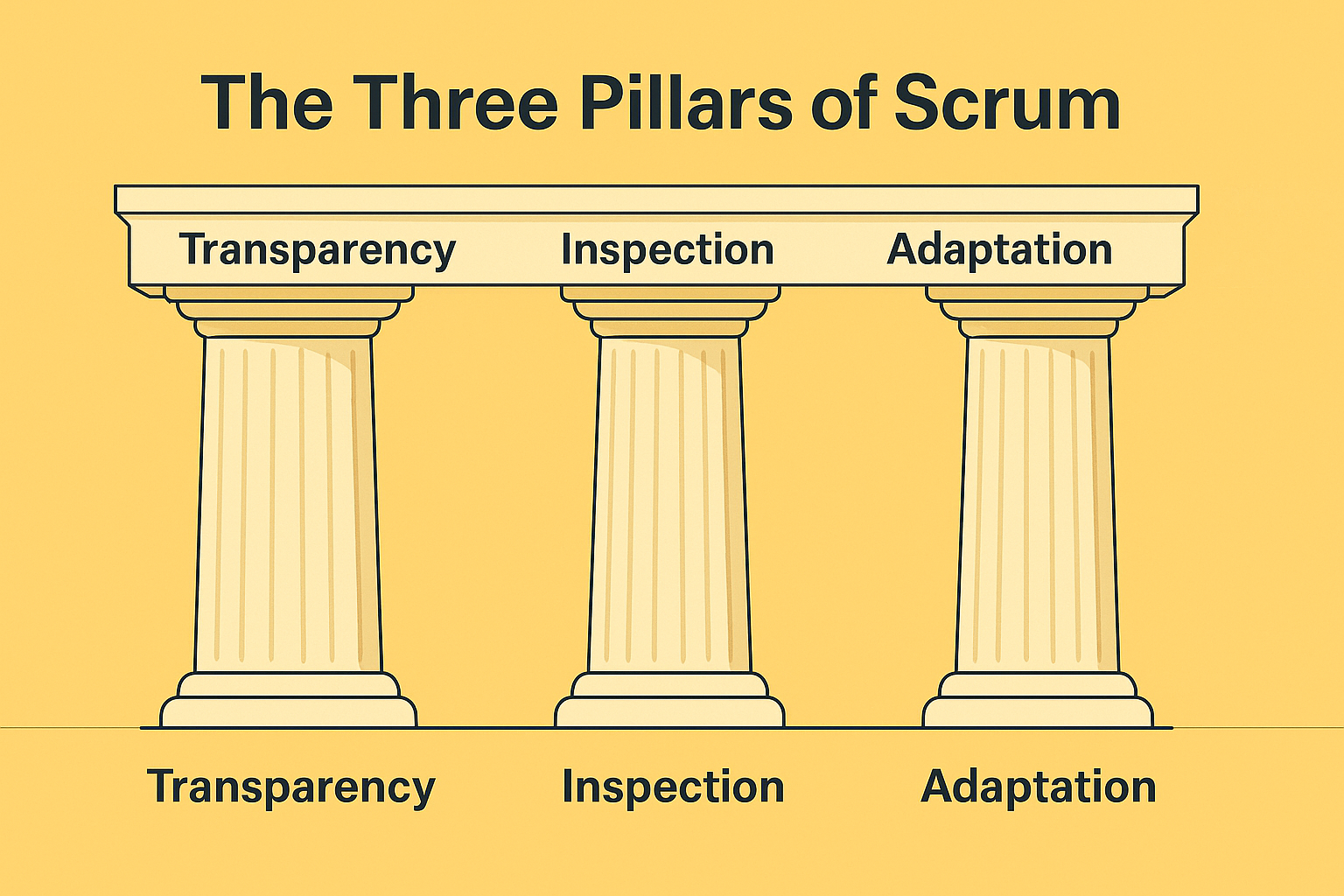The Three Pillars of Scrum: Foundation for Empirical Success illustration